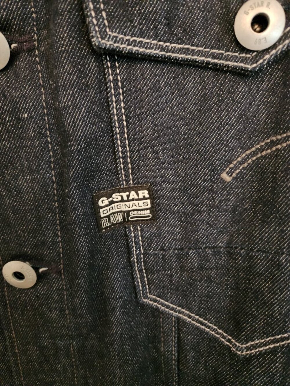 G-Star Raw Men's 3D Slim Raw Denim Trucker Jacket Dark Indigo Wash XL - Picture 3 of 4